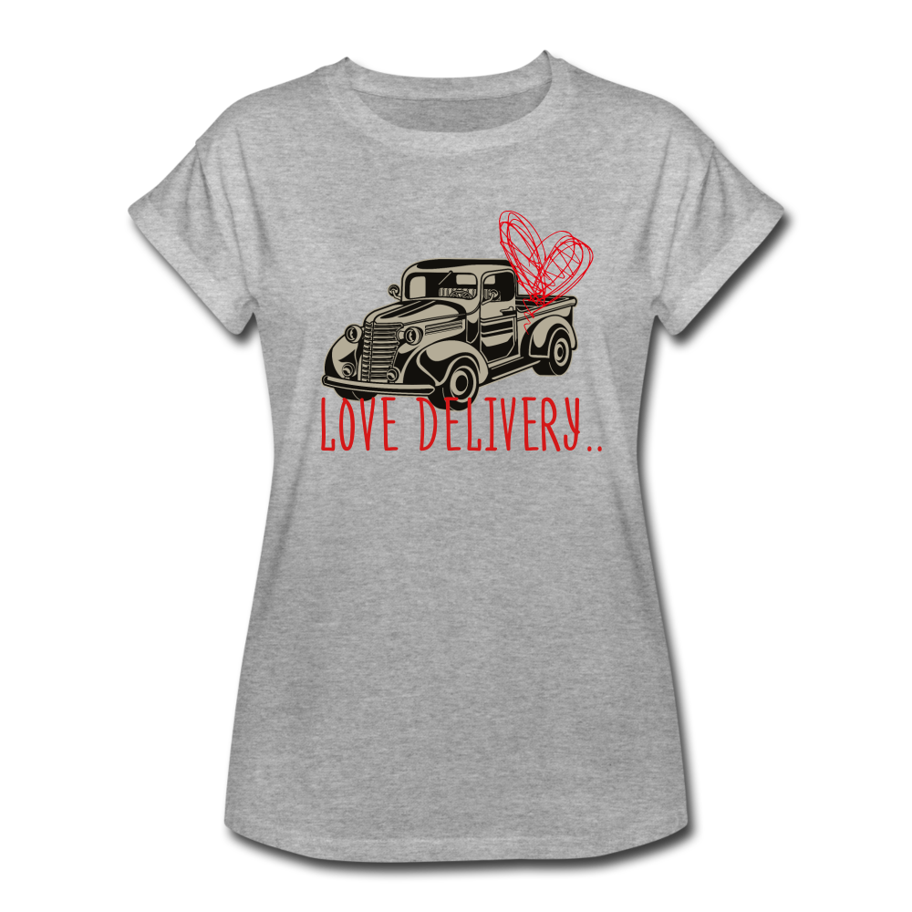 "CQ Original" Love Delivery Truck -Women's Relaxed Fit T-Shirt - heather gray