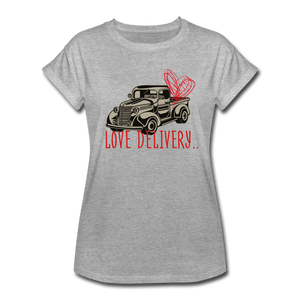 "CQ Original" Love Delivery Truck -Women's Relaxed Fit T-Shirt - heather gray