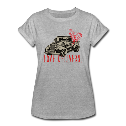 "CQ Original" Love Delivery Truck -Women's Relaxed Fit T-Shirt - heather gray