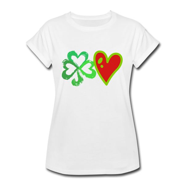 "CQ Original" Lucky Love - Women's Relaxed Fit T-Shirt - white