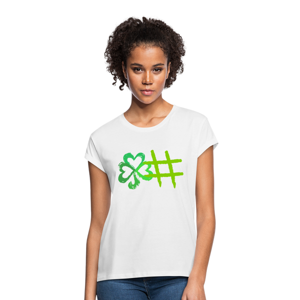 "CQ Original" Lucky Number - Women's Relaxed Fit T-Shirt - white