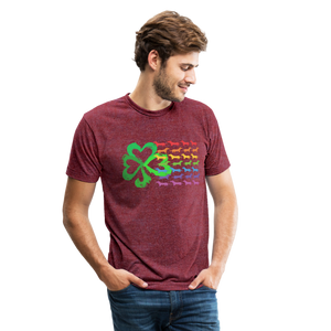 "CQ Original" Lucky DOG - Unisex Tri-Blend T-Shirt - heather cranberry