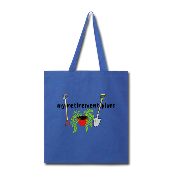 "CQ ORIGINAL" My Retirement Plans - Tote Bag - royal blue