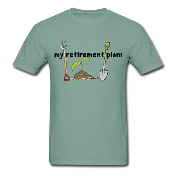 "CQ Original" My Retirement Plans - Unisex ComfortWash Garment Dyed T-Shirt - seafoam green