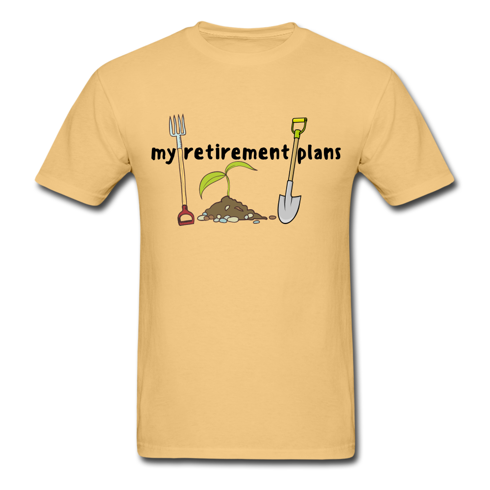 "CQ Original" My Retirement Plans - Unisex ComfortWash Garment Dyed T-Shirt - light yellow