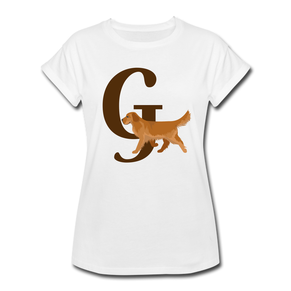 "CQ Original" G for Golden - Women's Relaxed Fit T-Shirt - white