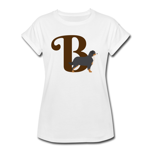 "CQ Original" B for Bernese - Women's Relaxed Fit T-Shirt - white