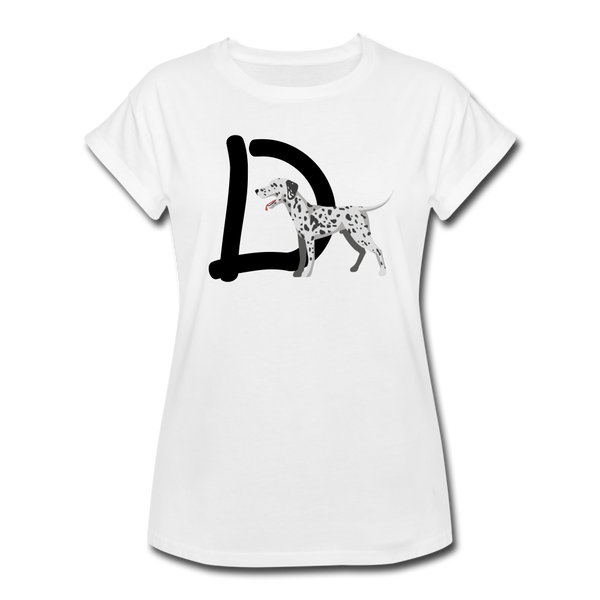 "CQ Original" D for Dalmation - Women's Relaxed Fit T-Shirt - white