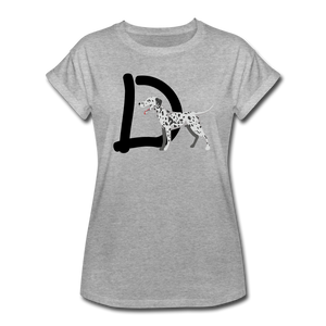 "CQ Original" D for Dalmation - Women's Relaxed Fit T-Shirt - heather gray