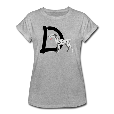 "CQ Original" D for Dalmation - Women's Relaxed Fit T-Shirt - heather gray