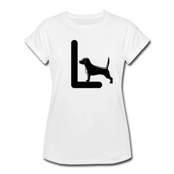 "CQ Original" L for Labrador - Women's Relaxed Fit T-Shirt - white