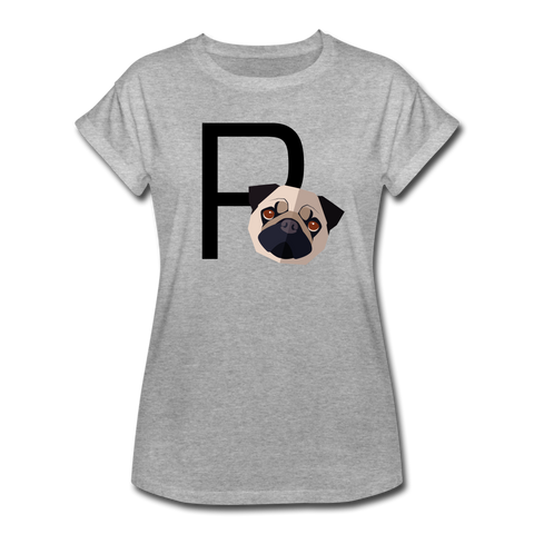 "CQ Original" P for PUG - Women's Relaxed Fit T-Shirt - heather gray