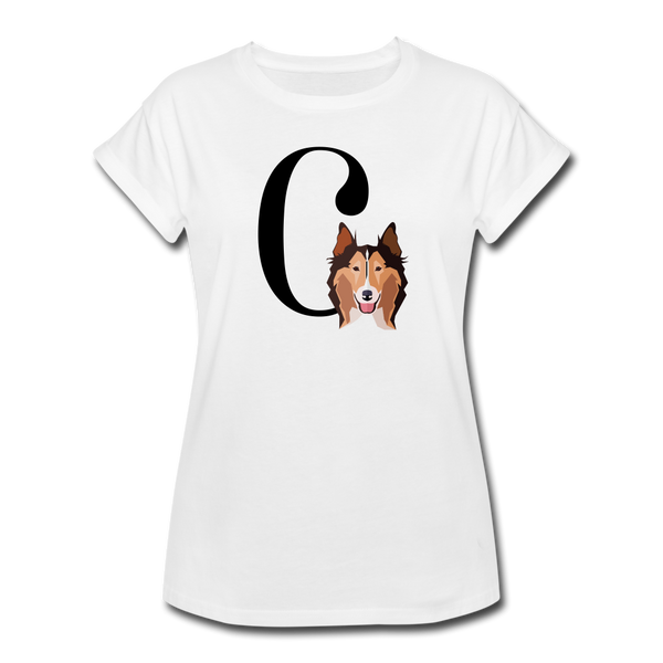 "CQ Original" C for Collie - Women's Relaxed Fit T-Shirt - white