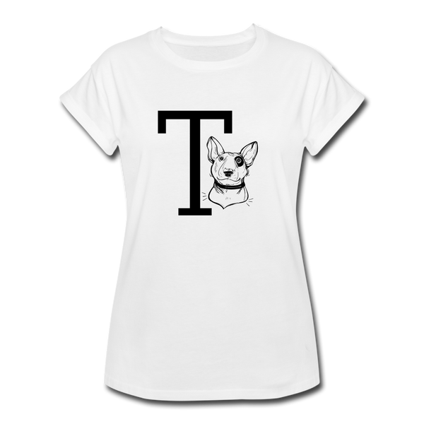 "CQ Original" T for Terrier - Women's Relaxed Fit T-Shirt - white