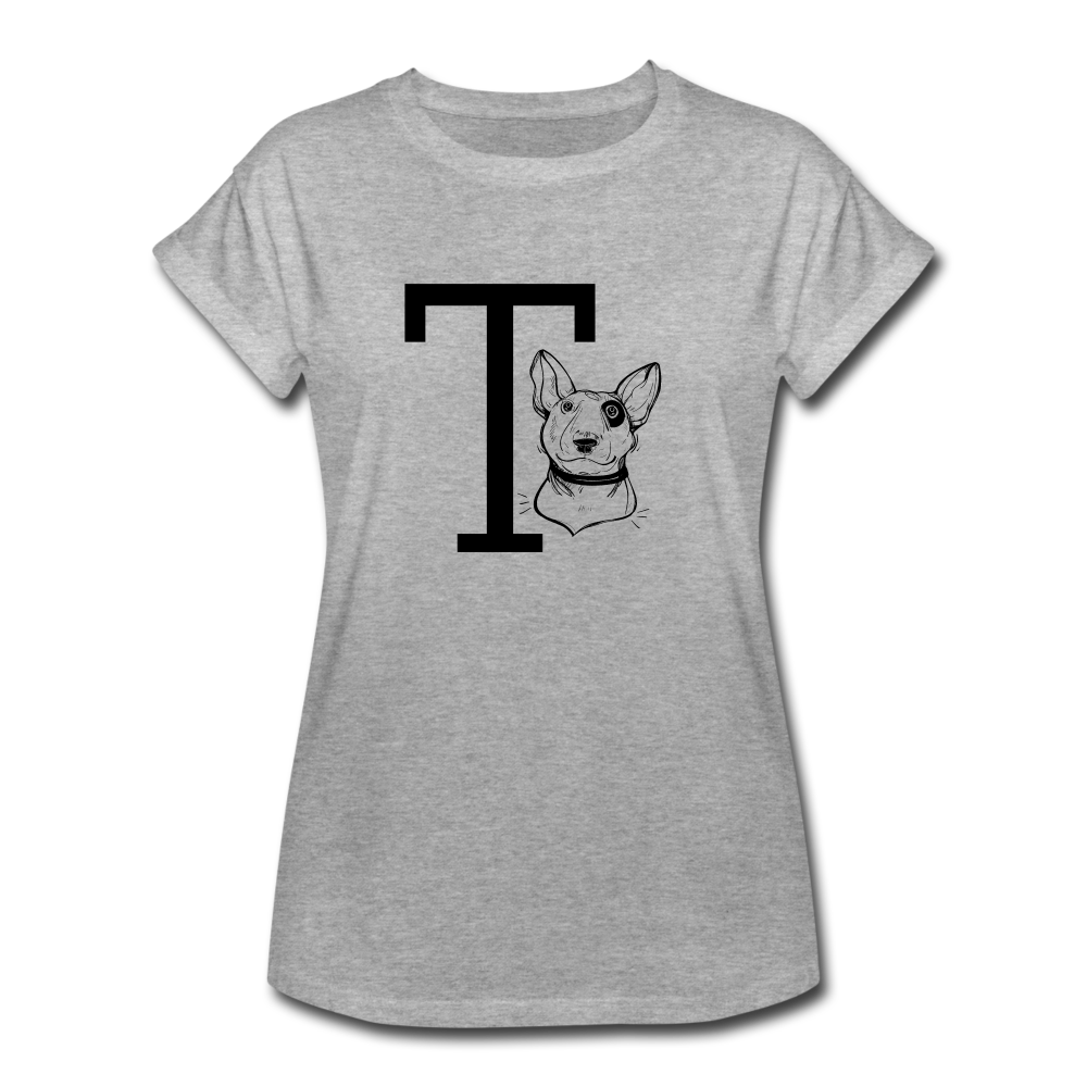 "CQ Original" T for Terrier - Women's Relaxed Fit T-Shirt - heather gray