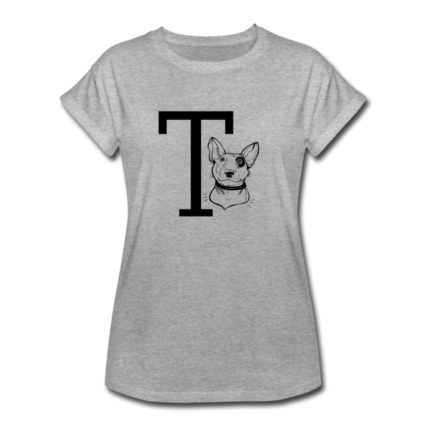 "CQ Original" T for Terrier - Women's Relaxed Fit T-Shirt - heather gray