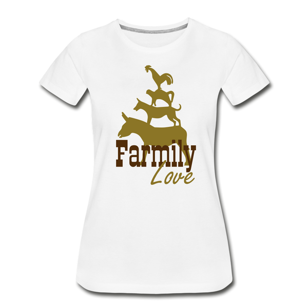 "CQ Original" FARMILY Love - Women’s Premium Organic T-Shirt - white