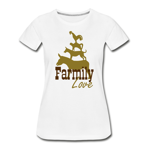 "CQ Original" FARMILY Love - Women’s Premium Organic T-Shirt - white