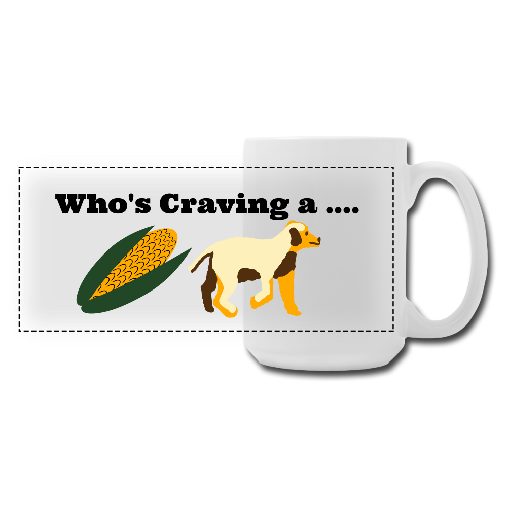 "CQ Original" Craving a Corn Dog - Panoramic Coffee/Tea Mug 15 oz - white