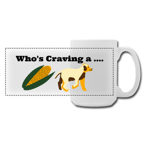 "CQ Original" Craving a Corn Dog - Panoramic Coffee/Tea Mug 15 oz - white