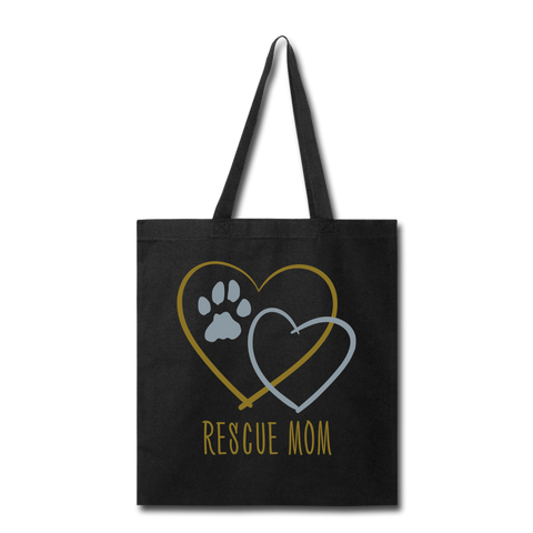 "CQ Original" DOG Rescue Mom - Tote Bag - black