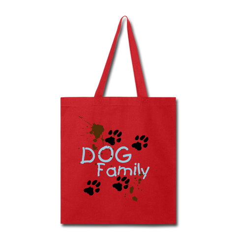 "CQ Original" Muddy DOG Family -Tote Bag - red