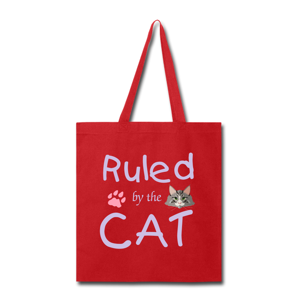 "CQ Original" Ruled by the CAT -Tote Bag - red