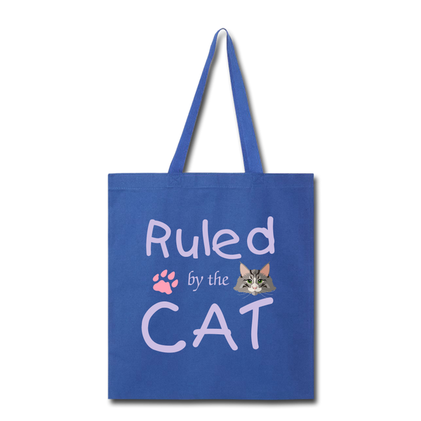 "CQ Original" Ruled by the CAT -Tote Bag - royal blue