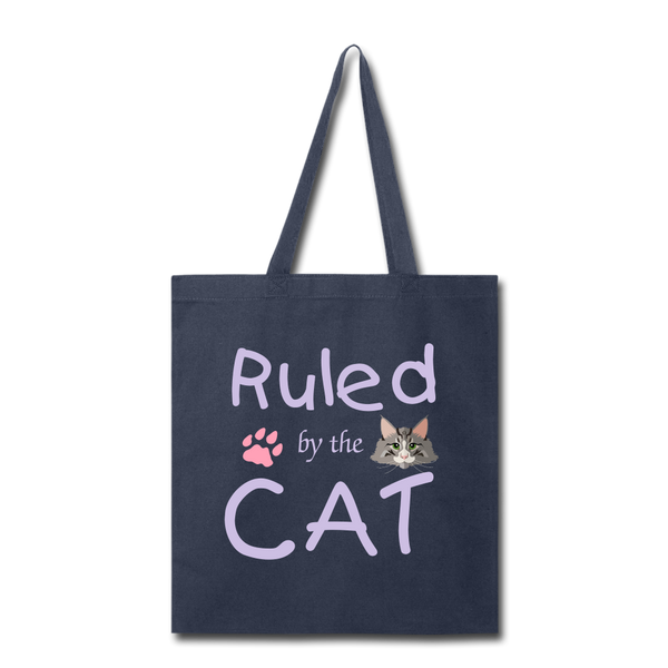 "CQ Original" Ruled by the CAT -Tote Bag - navy