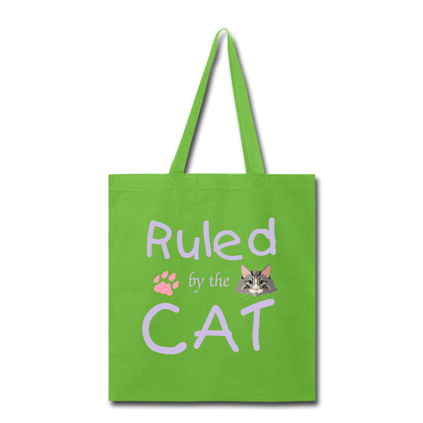 "CQ Original" Ruled by the CAT -Tote Bag - lime green