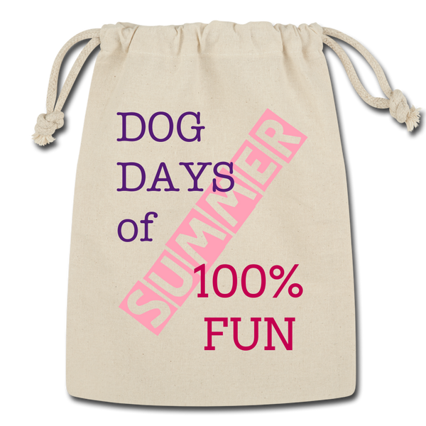 "CQ Original" Dog days of Summer Fun Reusable Bag / Summer travels - Natural