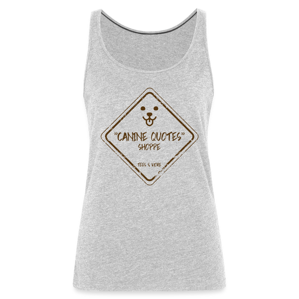 "CQ Original" CanineQuotes.com Logo Women’s Premium Tank Top - heather gray