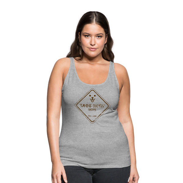 "CQ Original" CanineQuotes.com Logo Women’s Premium Tank Top - heather gray