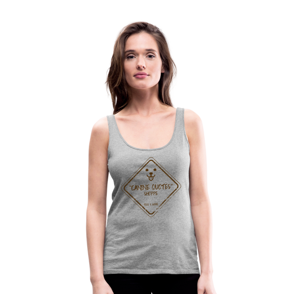 "CQ Original" CanineQuotes.com Logo Women’s Premium Tank Top - heather gray