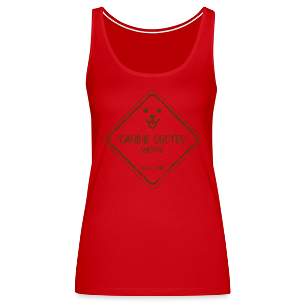 "CQ Original" CanineQuotes.com Logo Women’s Premium Tank Top - red