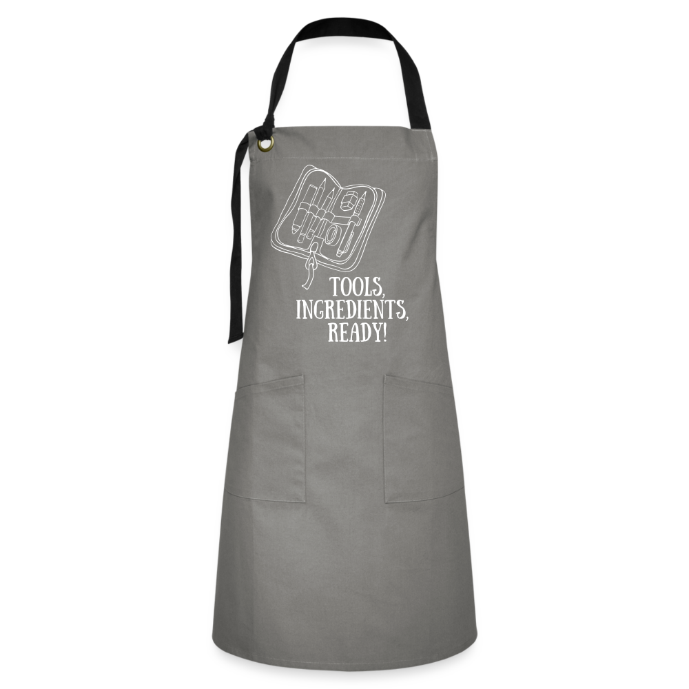 "CQ Original" Food Junkie - Artisan Apron - gray/black