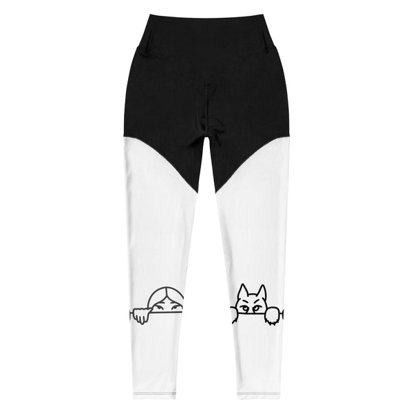 "CQ Original" Are you ready for Pet Yoga? Sports Leggings