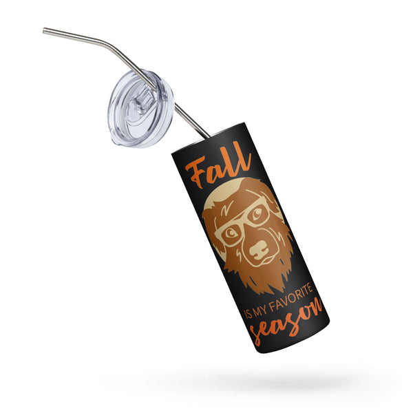 "CQ Original" Dogs Love Fall too - Stainless steel tumbler