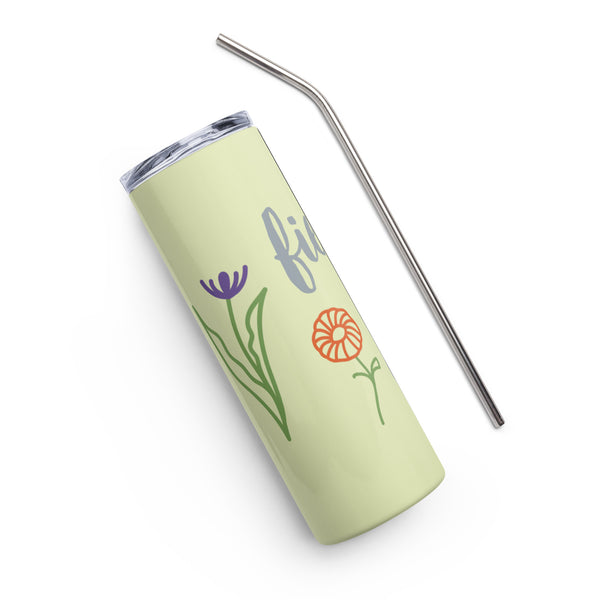 "CQ Original" Field of Dreams - Garden Flowers - Stainless steel tumbler