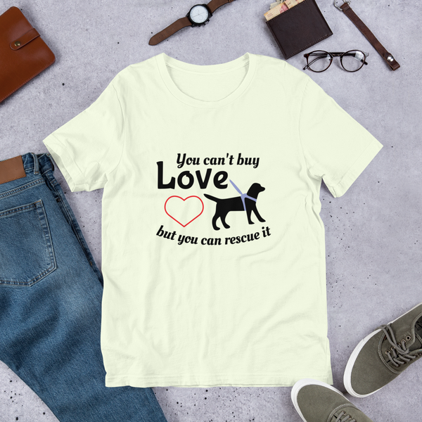 "CQ Original"  You can't buy love - Rescue it  Short-Sleeve Unisex T-Shirt