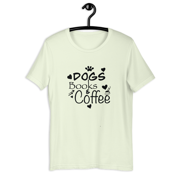 "CQ Original" Dogs, Books & Coffee - Short-Sleeve Unisex T-Shirt