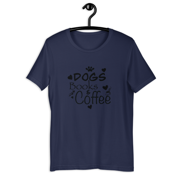 "CQ Original" Dogs, Books & Coffee - Short-Sleeve Unisex T-Shirt