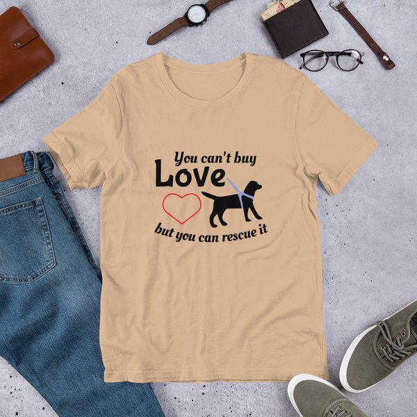 "CQ Original"  You can't buy love - Rescue it  Short-Sleeve Unisex T-Shirt