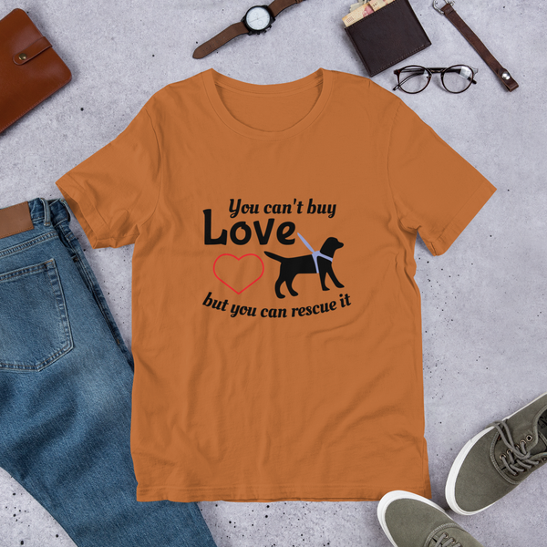 "CQ Original"  You can't buy love - Rescue it  Short-Sleeve Unisex T-Shirt