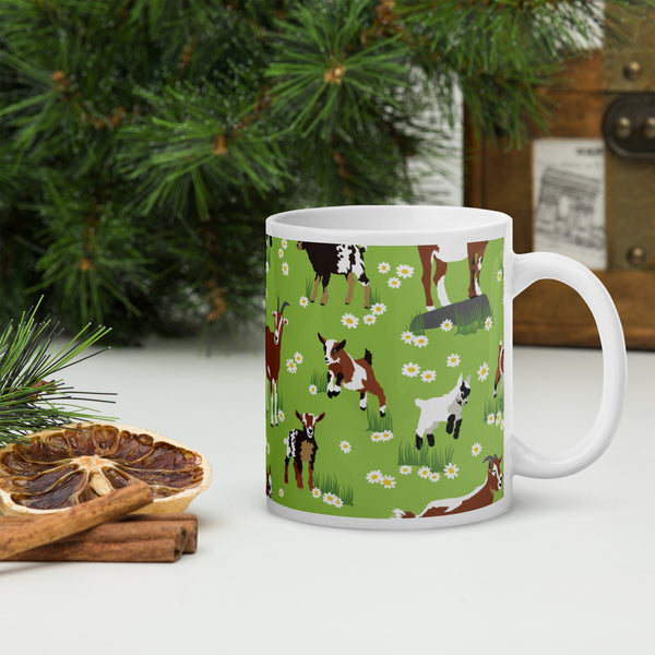 Groovy Goats - White glossy mug