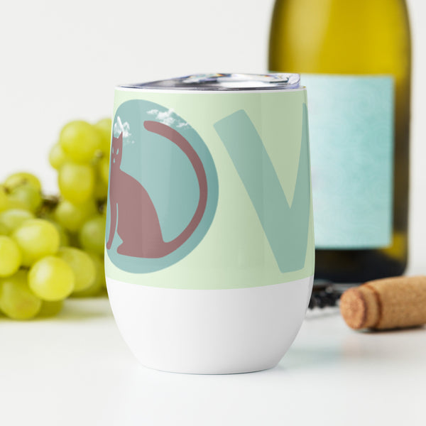 "CQ Original" Cat Love - Wine tumbler